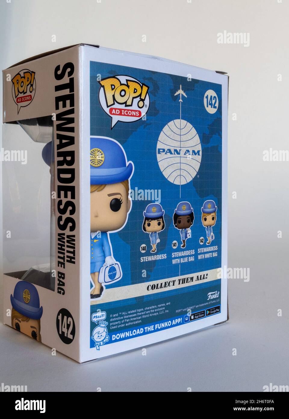 Funko Pan am Stewardess Figur Still Life, USA Stockfoto