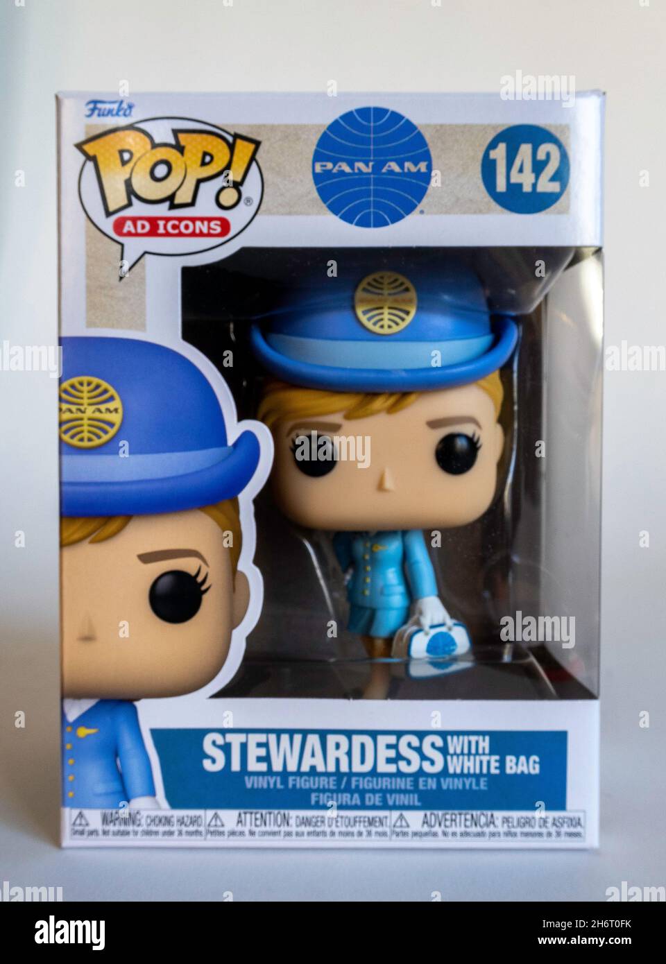 Funko Pan am Stewardess Figur Still Life, USA Stockfoto