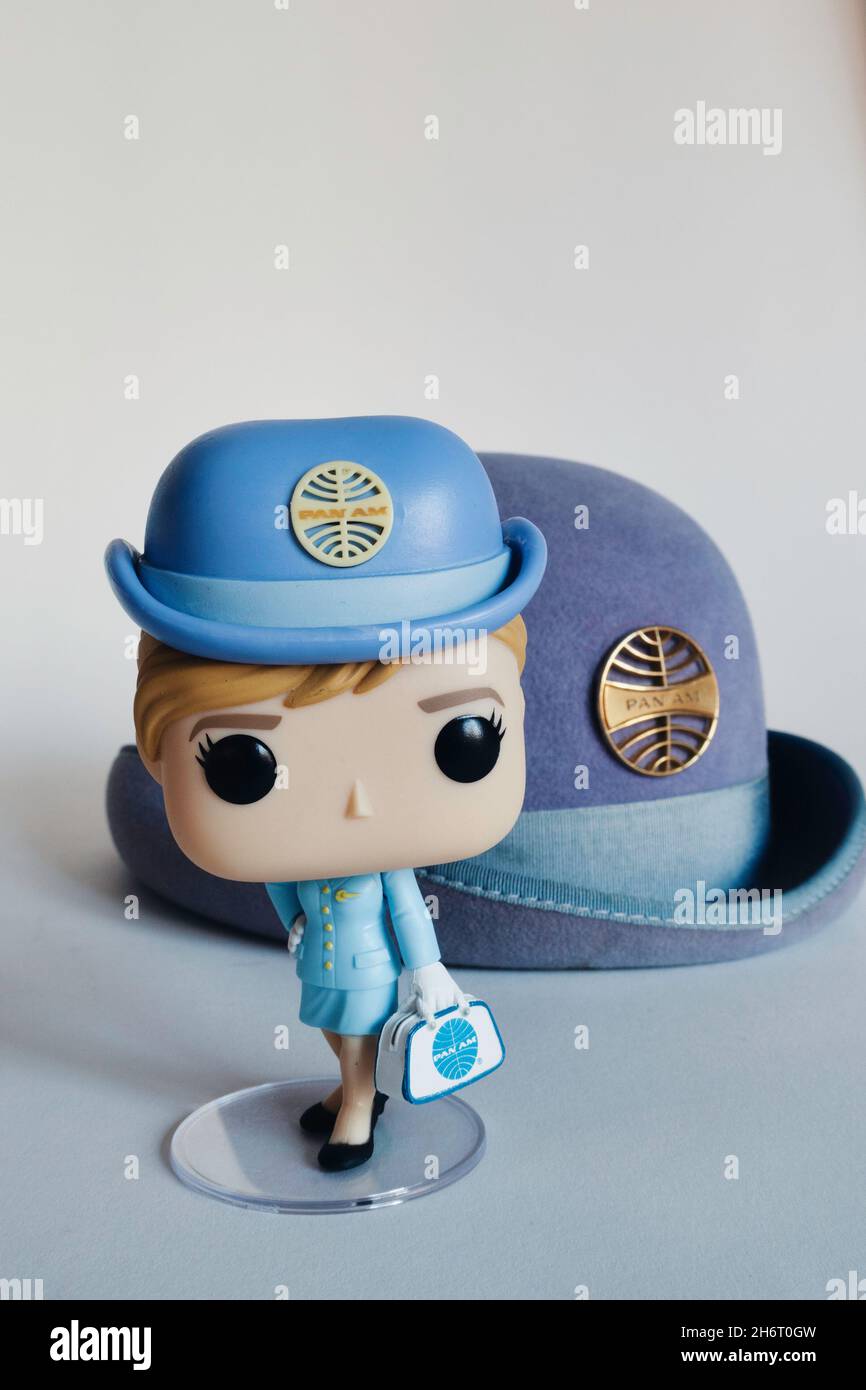 Funko Pan am Stewardess Figur Still Life, USA Stockfoto