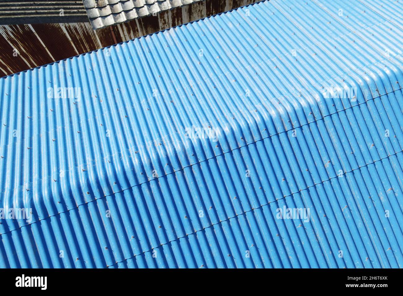 Japanische Hausdach Gebäude Architektur Außenfotografie von Drohne, Inspektion Haus Dach Stockfoto