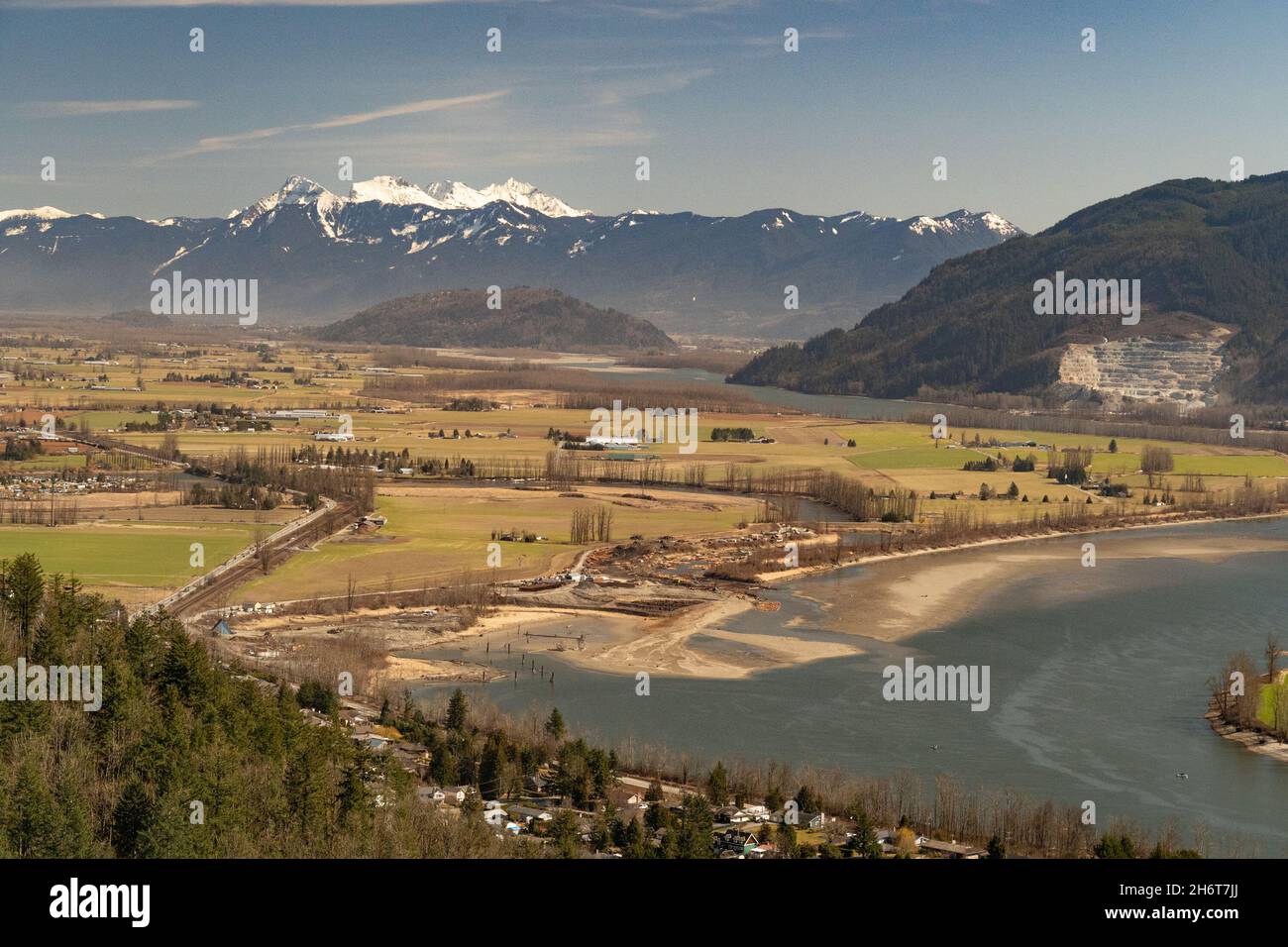 Sumas Lake Prairie im Fraser River Valley in British Columbia, Kanada. Stockfoto