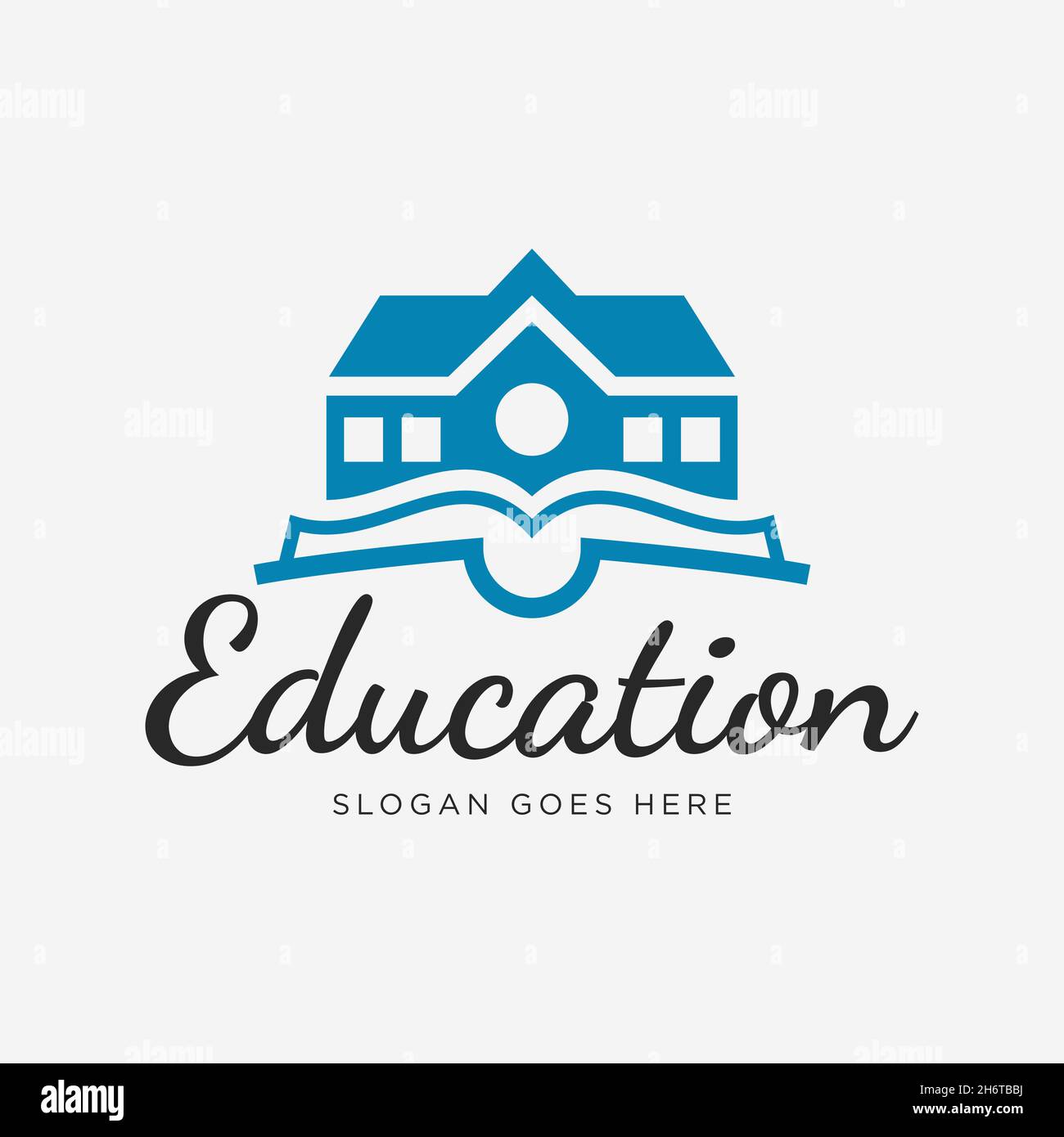 Buchhaus Logo Vorlagen Moderne Symbole Emblem Bildungsdesign Konzepte, Kreative Symbole Stock Vektor