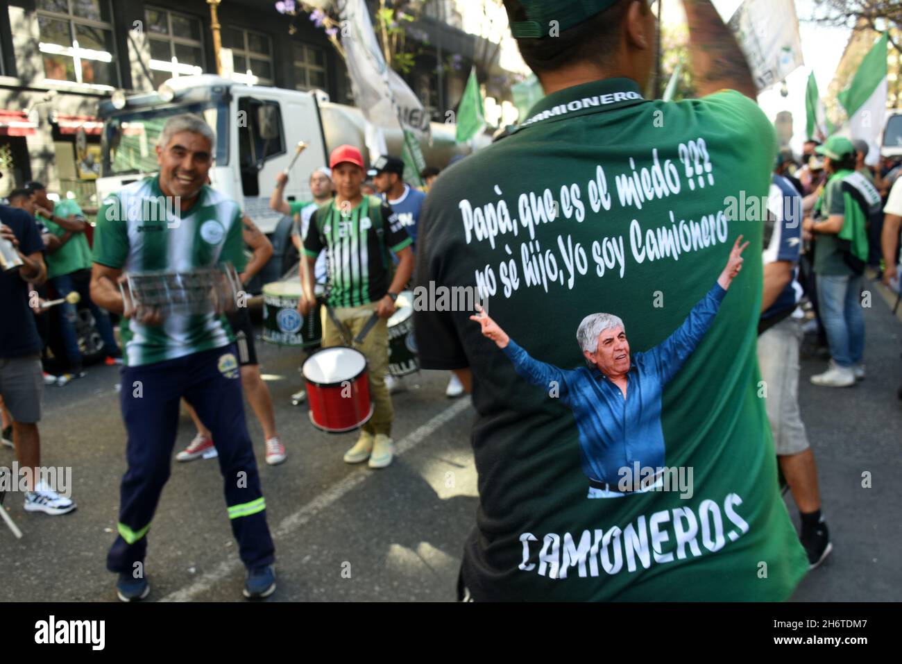 März gegen neue Schulden beim Internationalen Währungsfonds in Buenos Aires, Argentinien Stockfoto