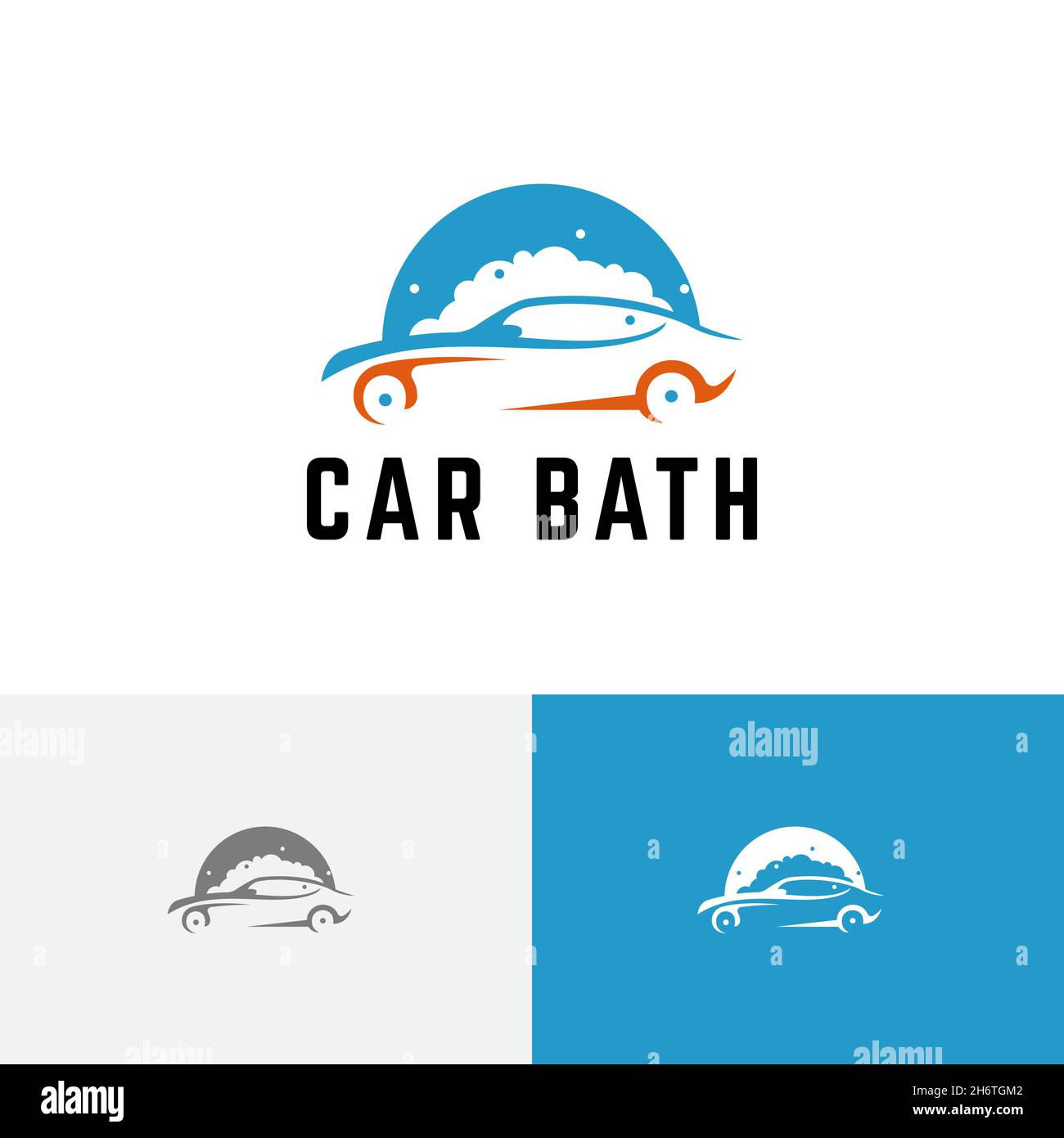 Snow Foam Clean Car Wash Autowäsche Service Abstraktes Logo Stock Vektor