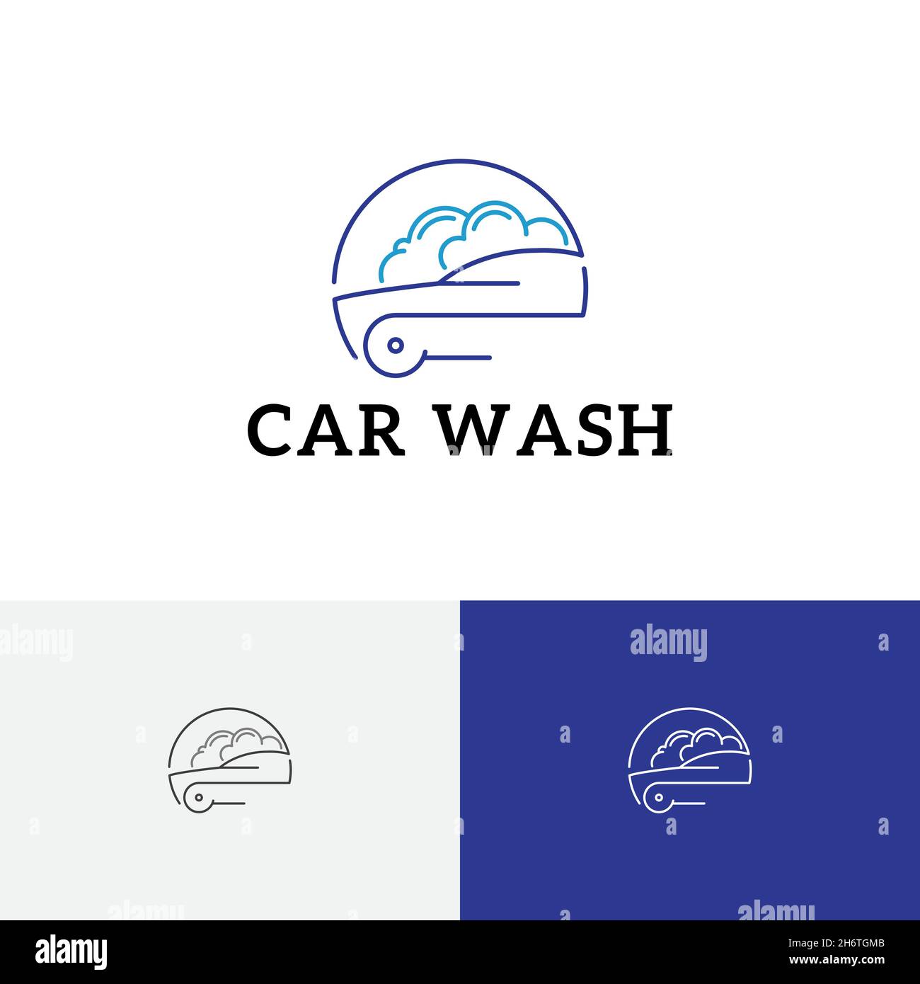 Seifenlaugemittel Clean Car Wash Carwash Service Abstract Line Logo Stock Vektor