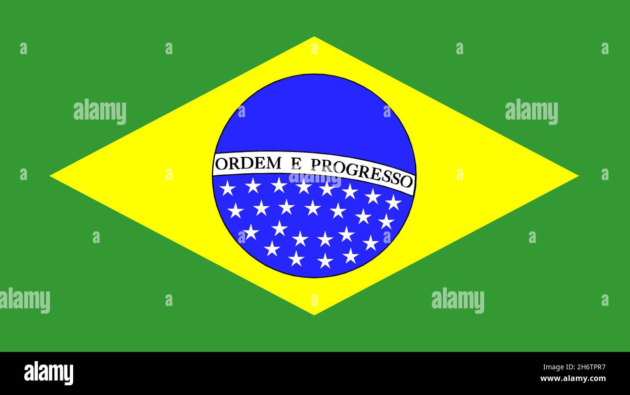Nationalfahne von Brasilien Stockfoto
