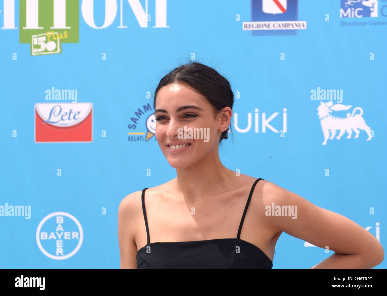 GIFFONI VALLE PIANA, ITALIEN - 29,2021. Juli: Chiara Celotto beim Giffoni Film Festival 50 Plus - am 29. Juli 2021 in Giffoni Valle Piana, Italien. Stockfoto