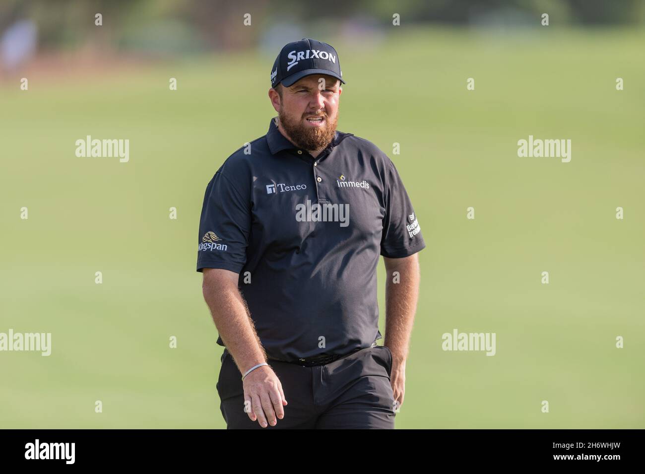 Shane Lowry aus Irland während des DP World Tour Championship Day 1 im Jumeirah Golf Estates, Dubai, VAE am 18. November 2021. Foto von Grant Winter. Nur zur redaktionellen Verwendung, Lizenz für kommerzielle Nutzung erforderlich. Keine Verwendung bei Wetten, Spielen oder Veröffentlichungen einzelner Clubs/Vereine/Spieler. Kredit: UK Sports Pics Ltd/Alamy Live Nachrichten Stockfoto