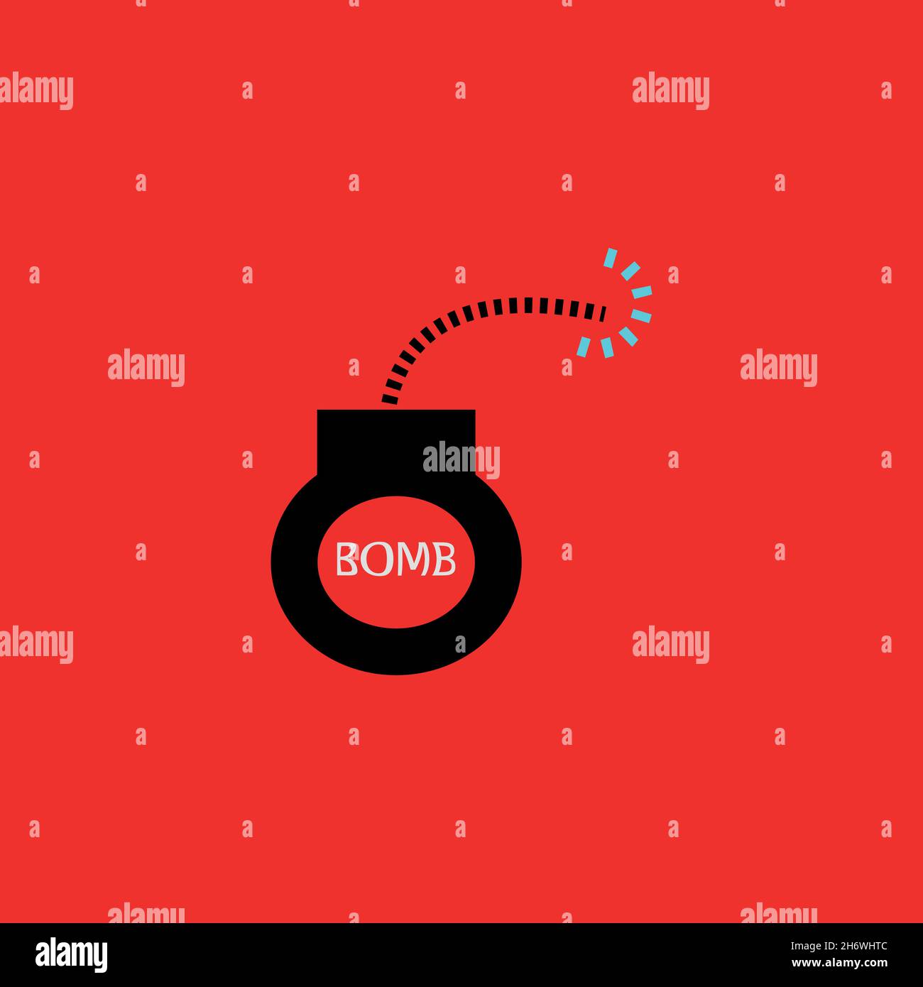 Symbol für flache Bombe. Einfacher Stil großen Verkauf Poster Hintergrund-Symbol. Logo-Design-Element. T-Shirt-Druck. Vektor für Aufkleber. Stock Vektor