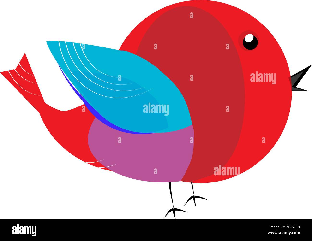 Roter Vogel Stockfoto