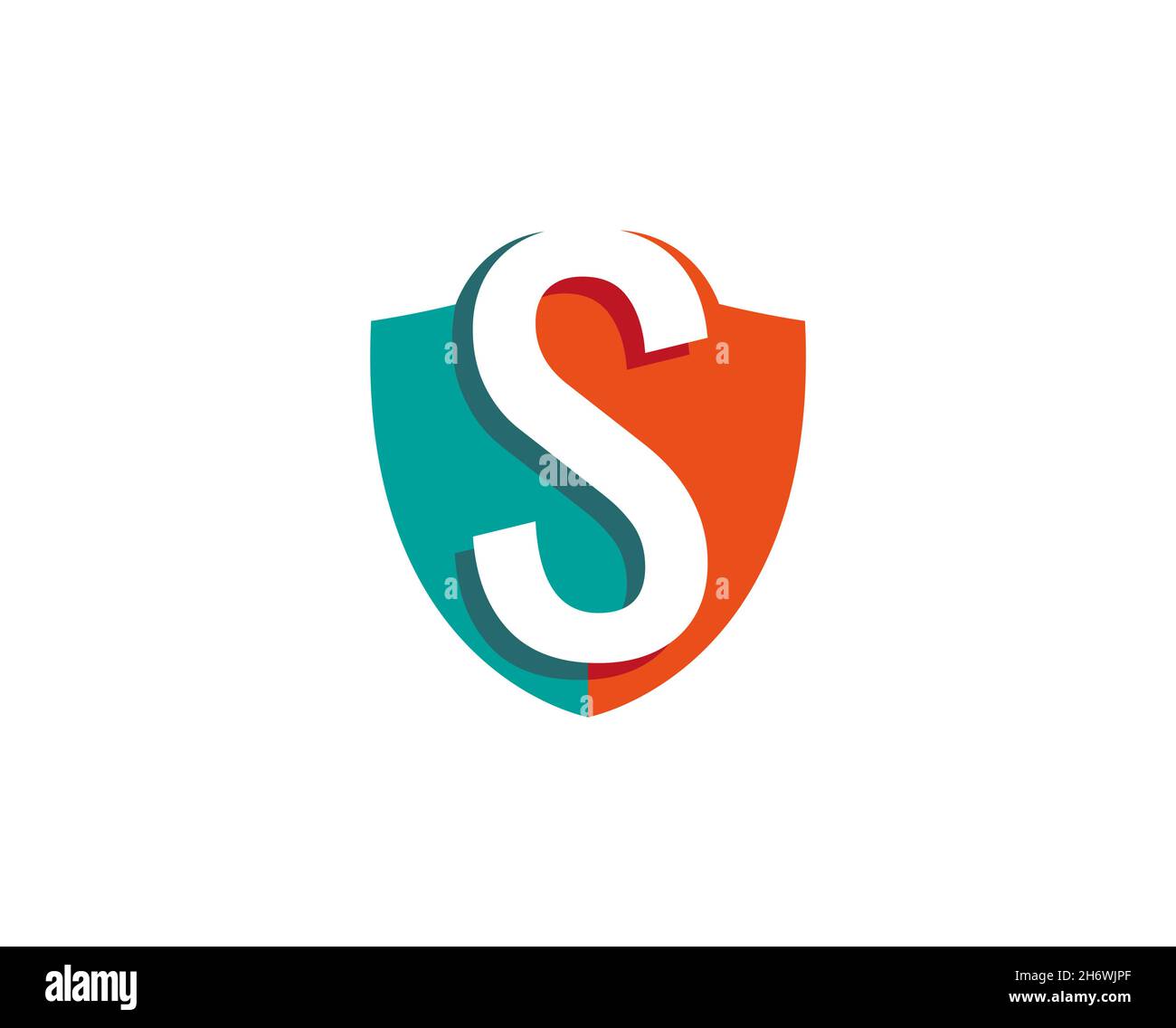 Abbildung des Creative Shield S Letter-Logos Vektorsymbols Stock Vektor