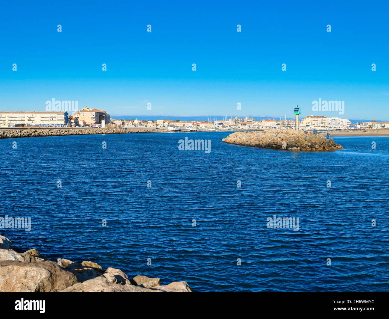 Valeras Plage Strand am französischen Mittelmeer Stockfoto