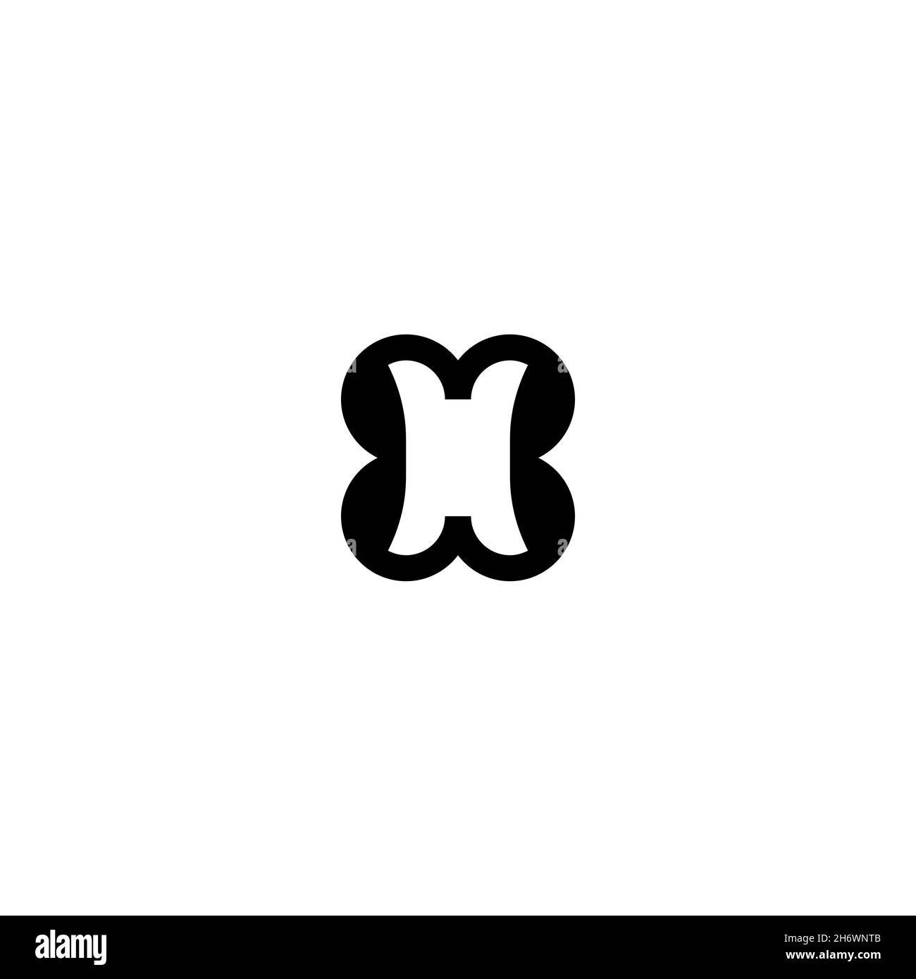 H flaches Symbol. Schlichter Stil H Firmenlogo. Symbol. Logo-Design-Element. T-Shirt-Druck. Vektor für Aufkleber. Stock Vektor