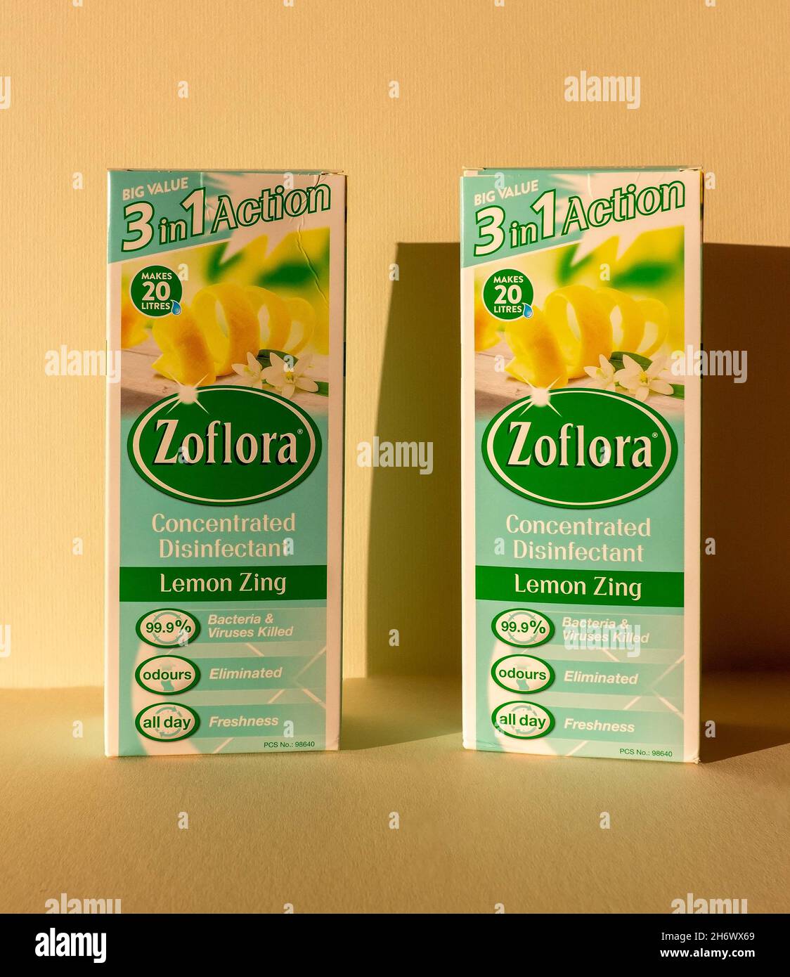 Zoflora konzentriertes Desinfektionsmittel Stockfoto