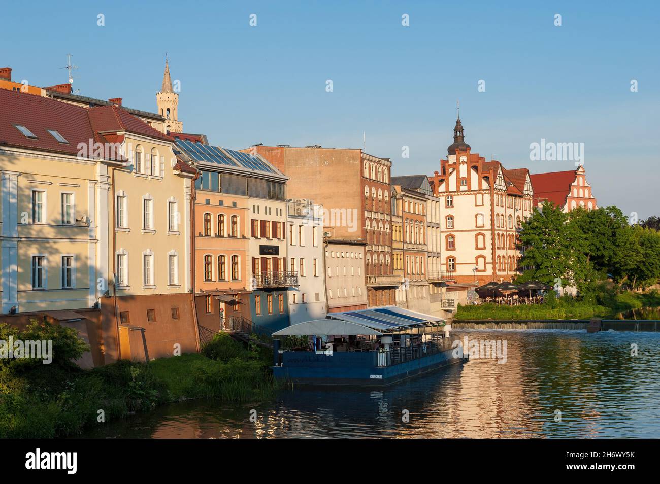 Der Młynówka-Kanal (Klein-Venedig) in Opole, Polen Stockfoto