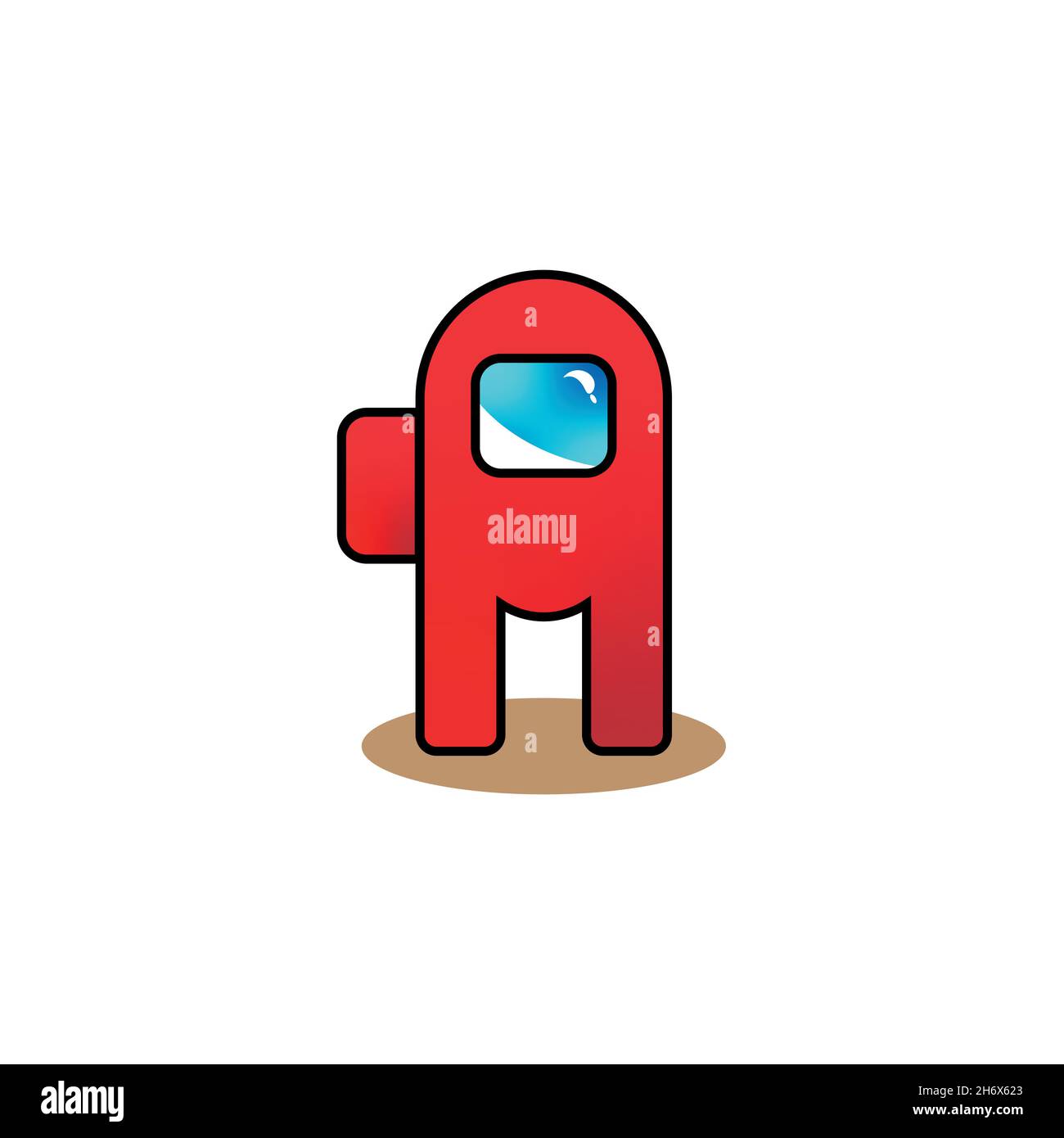 Flaches Symbol für Betrüger. Einfacher Stil unter uns Spiel Poster Hintergrund-Symbol. Logo-Design-Element. T-Shirt-Druck. Vektor für Aufkleber. Stock Vektor