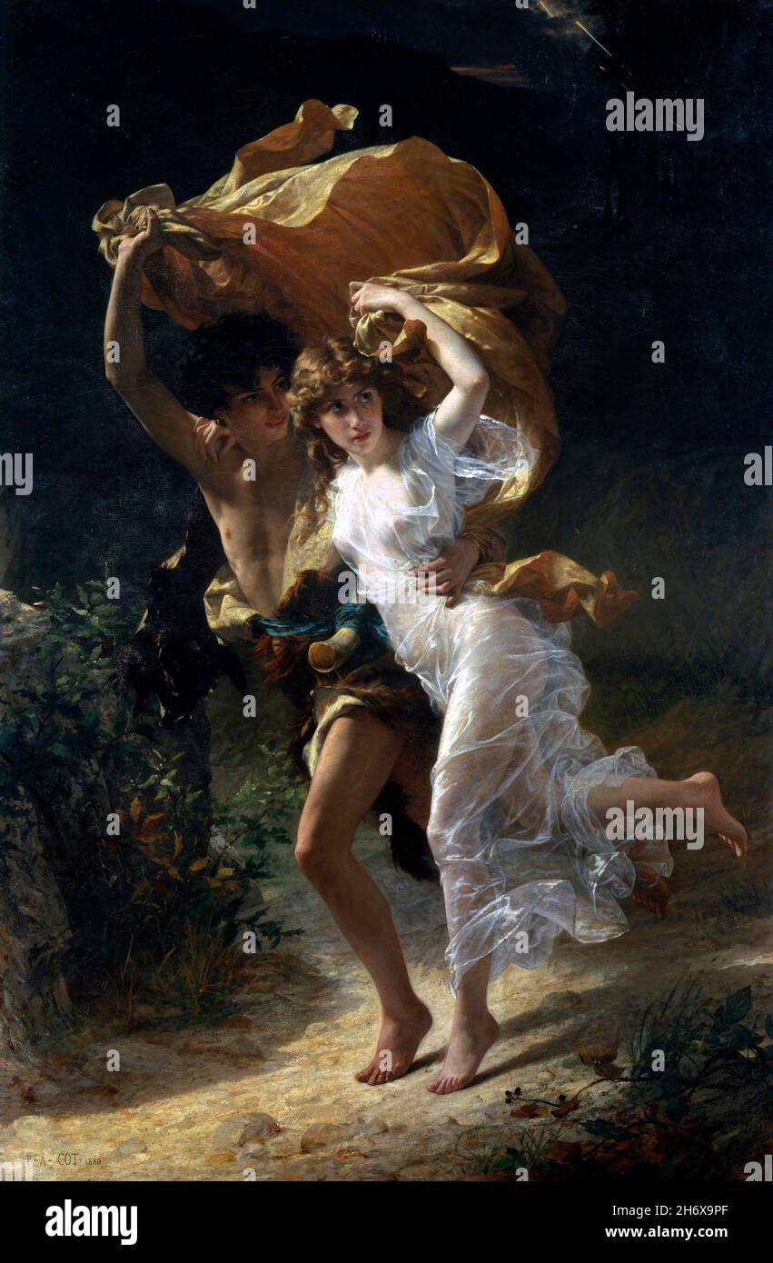 Der Sturm des französischen Malers Pierre Auguste Cot (1837-1883), Öl auf Leinwand, 1880 Stockfoto