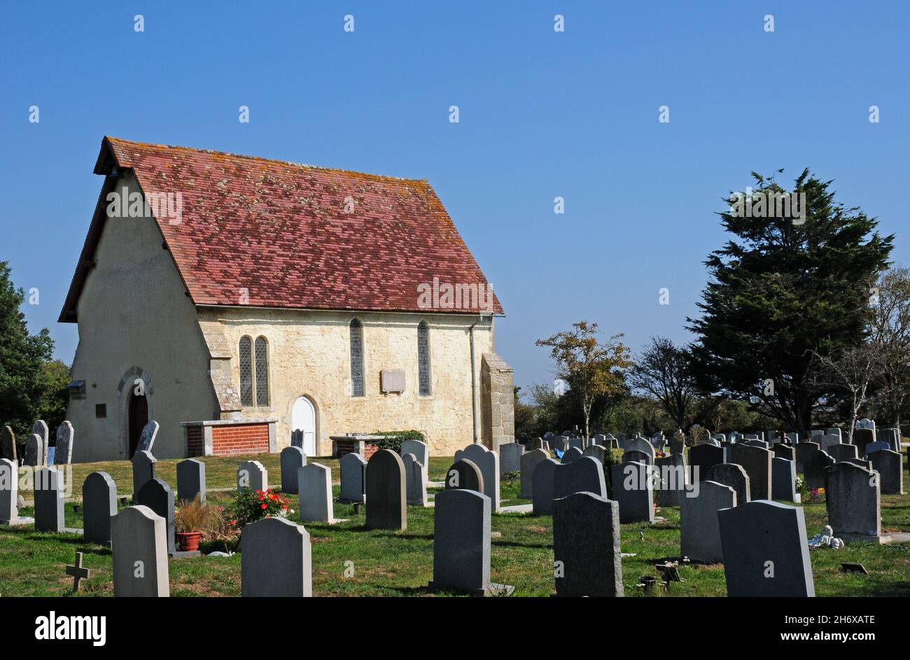 St Wilfrid's Chapel, am Manhood End, Church Norton, Selsey, West Sussex. Stockfoto