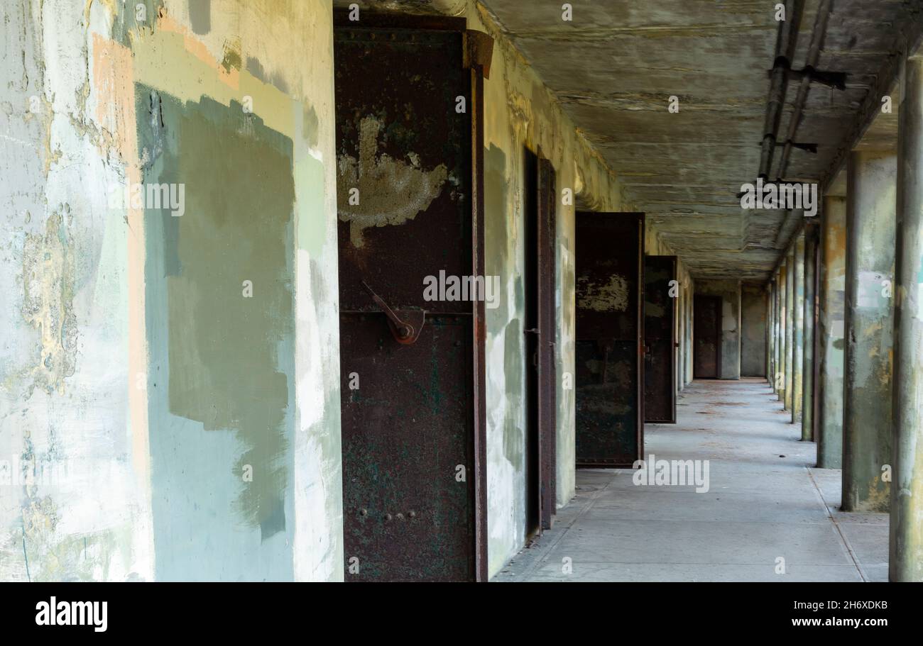 WA19791-00...WASHINGTON - Unterer Level von Battery Kinzie, Teil des historischen Fort worden im Fort worden State Park in Port Townsend. Stockfoto