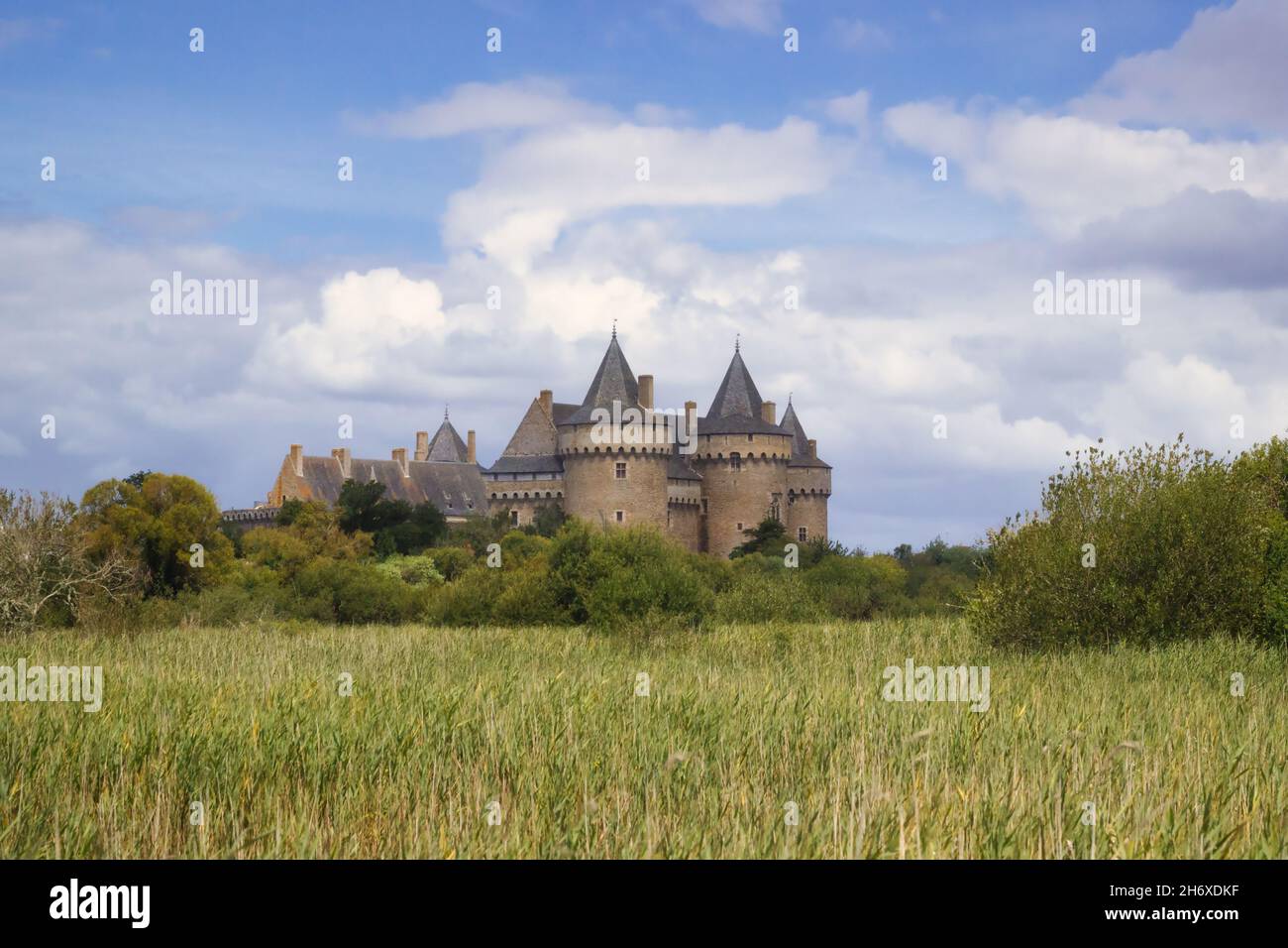 Schloss Suscinio bei Sarzeau im Département Morbihan in der Bretagne / Frankreich Stockfoto