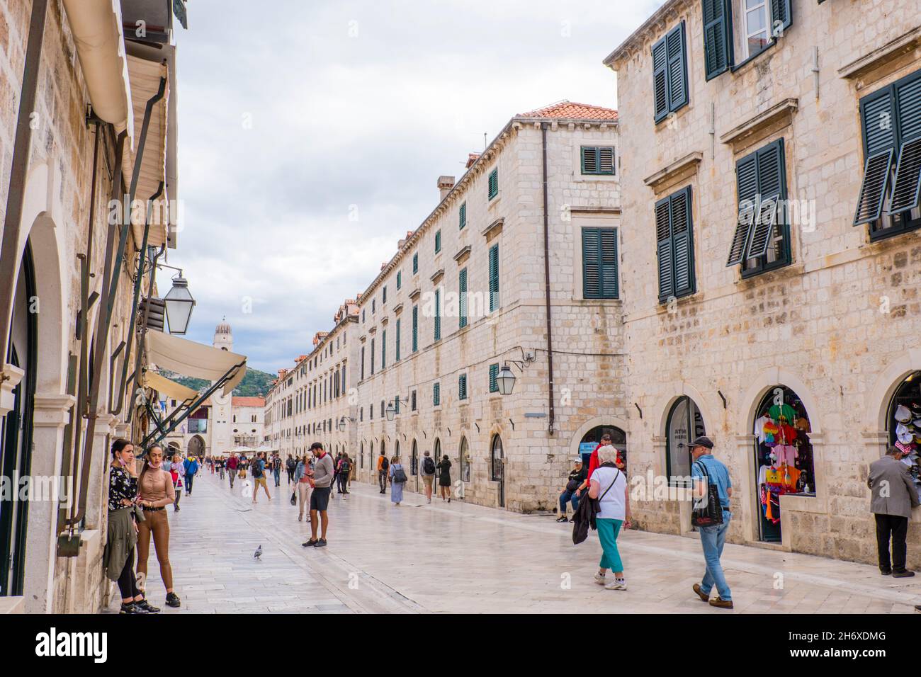 Stradun, Grad, Altstadt, Dubrovnik, Kroatien Stockfoto