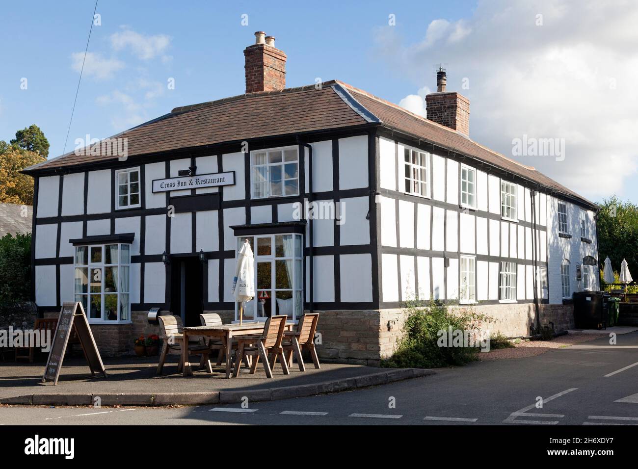 The Cross Inn and Restaurant, Eardisland, Herefordshire Stockfoto