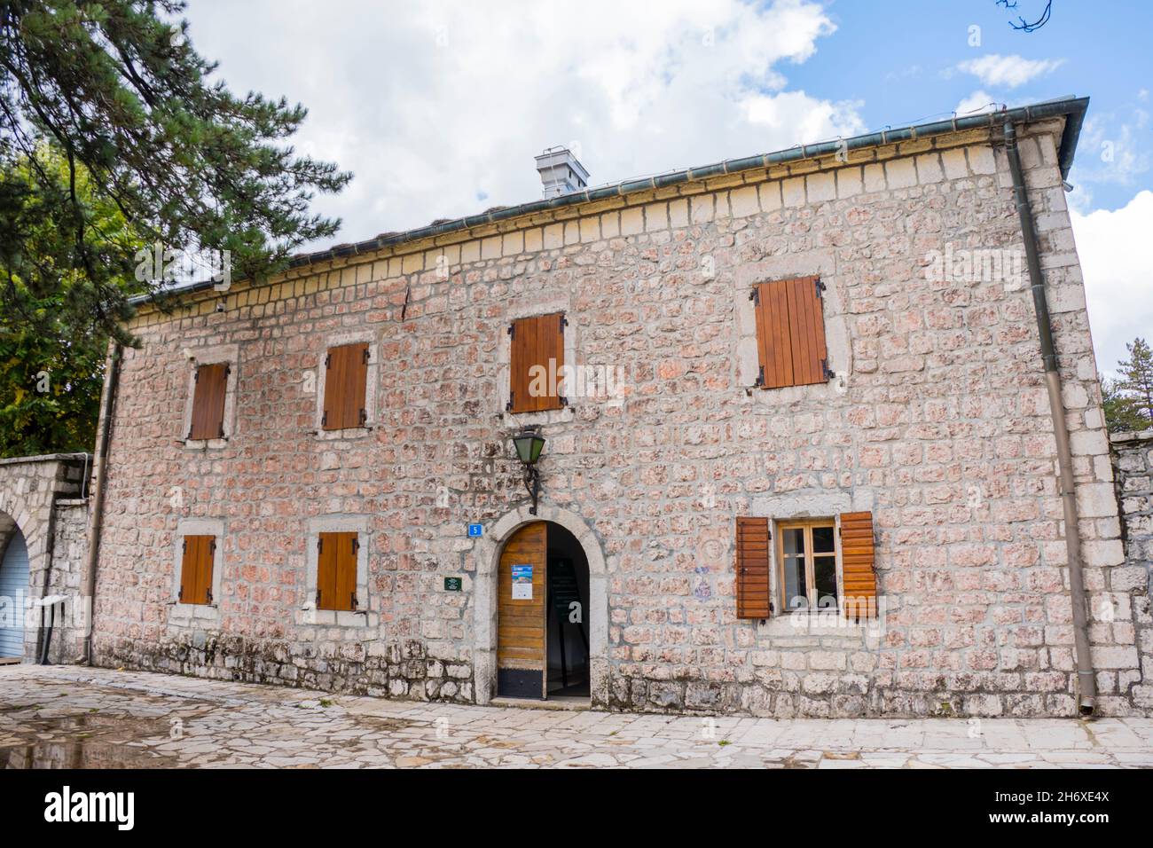 Biljarda, Billard-Palast, Museum von Petar II, Cetinje, Montenegro, Europa Stockfoto