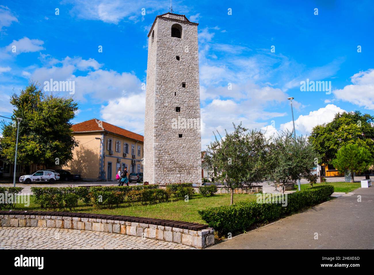 Sahat Kula, Glockenturm, Stara Varos, Podgorica, Montenegro, Europa Stockfoto