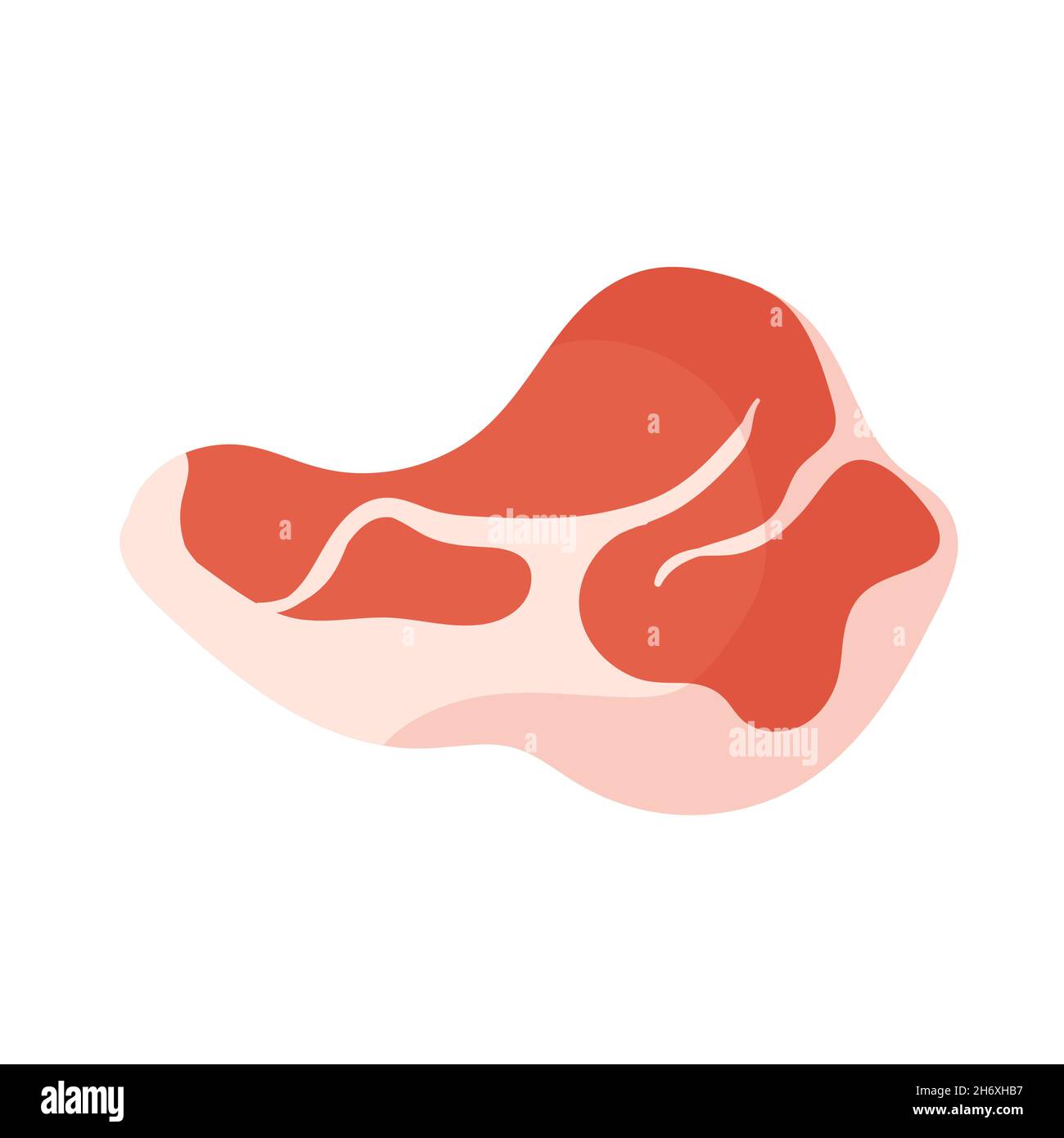 Schweinefleisch Steak Fleisch Produkt, Metzgerei Sortiment, Lebensmittelproduktion Vektor Illustration. Cartoon rohes Schweinesteak von der Metzgerei Menü, Lebensmittelgeschäft isoliert auf weiß Stock Vektor