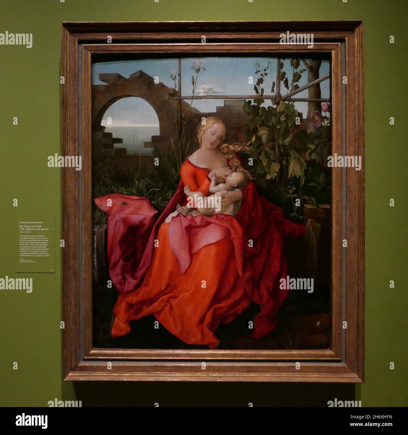 In der Nationalgalerie wird am 20. November 2021 eine große Ausstellung des deutschen Renaissance-Künstlers Albrecht Durer eröffnet. Die erste bedeutende britische Ausstellung der Werke des Künstlers in einer so breiten Palette von Medien seit fast zwanzig Jahren zeigt Dürers als Maler, Zeichner und Grafiker. Die meisten der ausgestellten Werke werden zum ersten Mal in Großbritannien gezeigt. Es konzentriert sich auf den Künstler durch seine Reisen bringt den Besucher näher an den Mann selbst und die Menschen und Orte, die er besucht., durch über hundert Gemälde, Zeichnungen, Drucke und Dokumente ... Stockfoto
