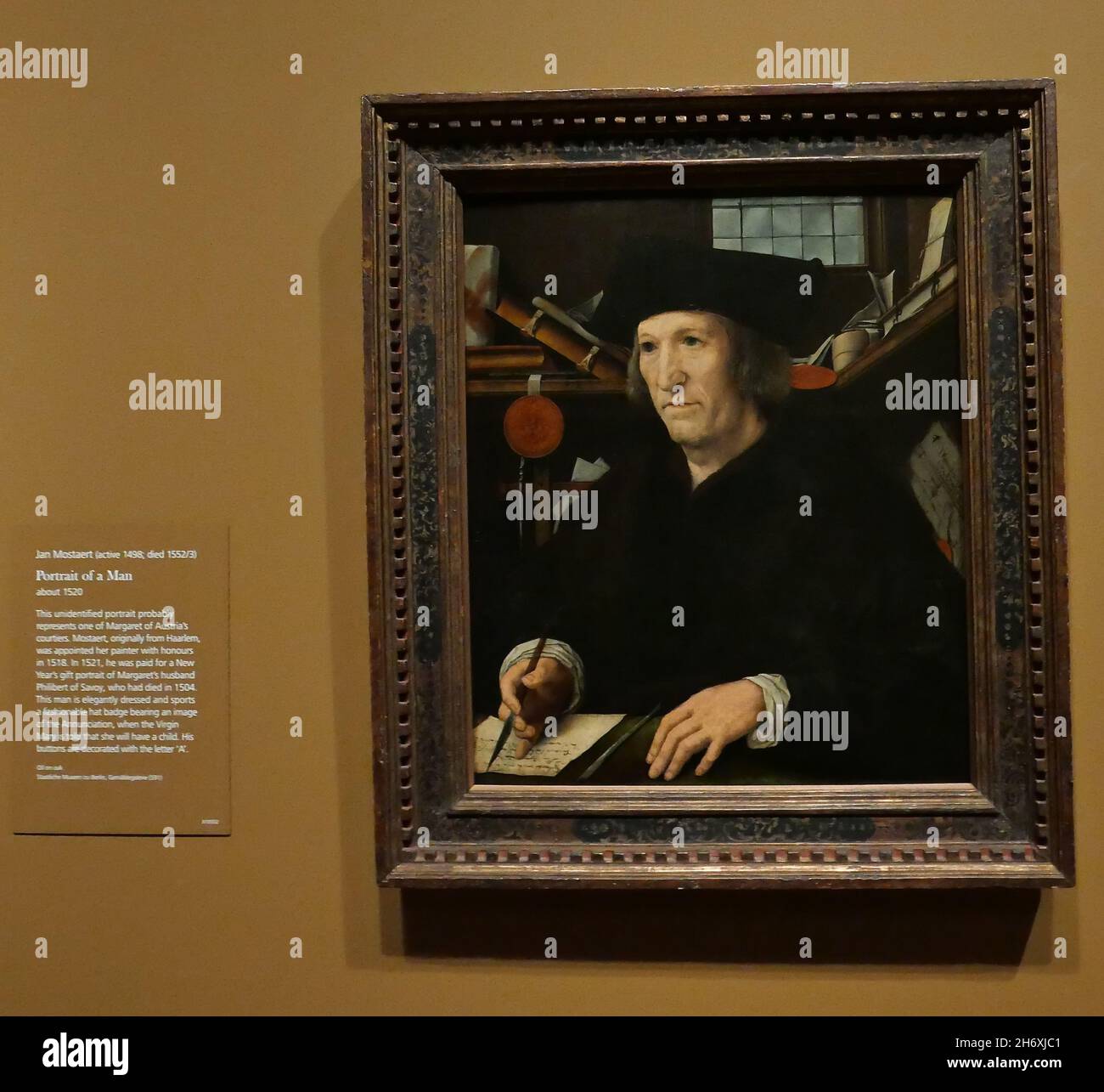 In der Nationalgalerie wird am 20. November 2021 eine große Ausstellung des deutschen Renaissance-Künstlers Albrecht Durer eröffnet. Die erste bedeutende britische Ausstellung der Werke des Künstlers in einer so breiten Palette von Medien seit fast zwanzig Jahren zeigt Dürers als Maler, Zeichner und Grafiker. Die meisten der ausgestellten Werke werden zum ersten Mal in Großbritannien gezeigt. Es konzentriert sich auf den Künstler durch seine Reisen bringt den Besucher näher an den Mann selbst und die Menschen und Orte, die er besucht., durch über hundert Gemälde, Zeichnungen, Drucke und Dokumente ... Stockfoto