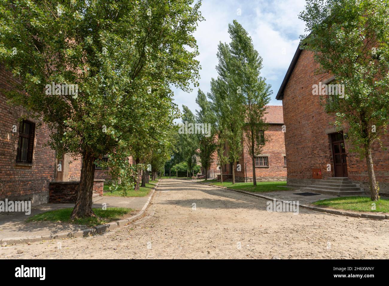 Polen, Kleinpolen, Oswiecim-Dorf, Auschwitz-Birkenau, Deutsches Konzentrations- und Vernichtungslager der Nazis (1940-1945) Stockfoto