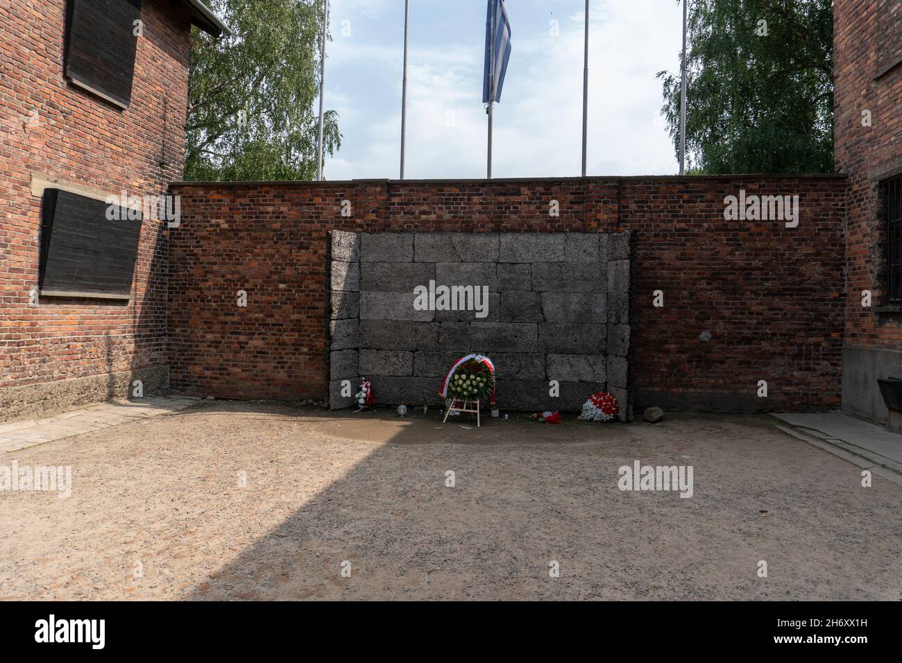 Polen, Kleinpolen, Oswiecim-Dorf, Auschwitz-Birkenau, Deutsches Konzentrations- und Vernichtungslager der Nazis (1940-1945) Stockfoto