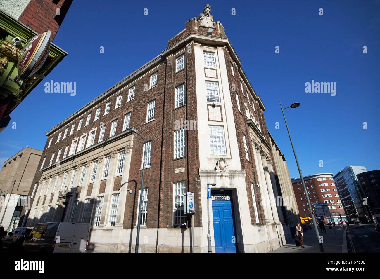 Ehemaliges College of Commerce Gebäude Tithän Street Liverpool merseyside uk Stockfoto