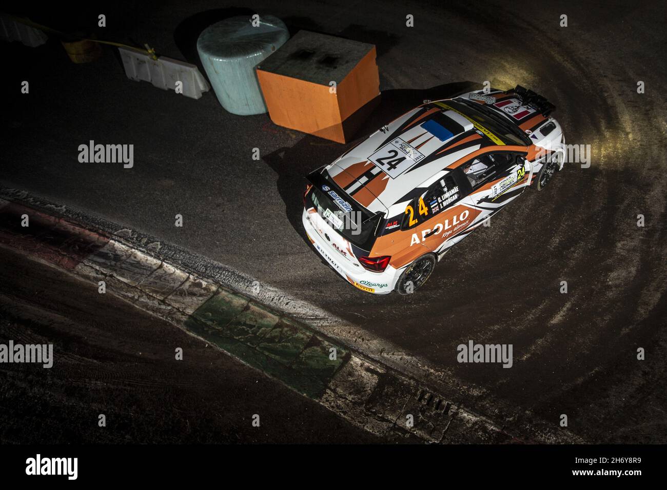 24 Linnamae Georg (est), Morgan James (gbr), ALM Motorsport, Volkswagen GTi, Aktion während der ACI Rally Monza, 12. Lauf der FIA WRC 2021, FIA World Rally Championship, vom 18. Bis 21. November 2021 in Monza, Italien - Foto: Nikos Katikis/DPPI/LiveMedia Stockfoto