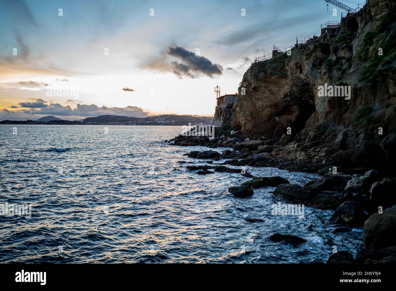 Pozzuoli (Napoli) - Panorama sul Mare dal lungomare Pertini, via Napoli Stockfoto