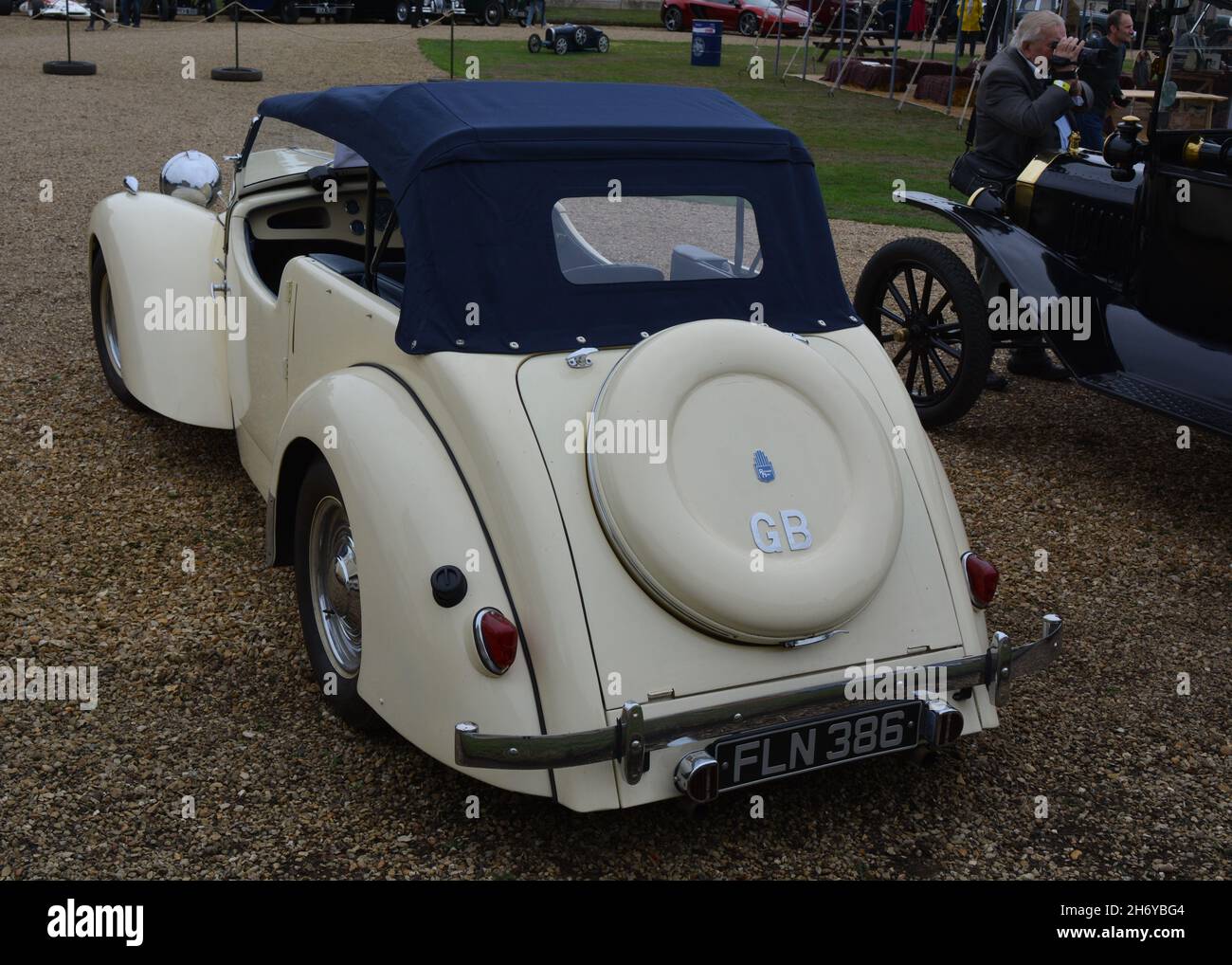 Seltener Raymond Mays V8 Sportwagen auf statischer Ausstellung im Grimsthorpe Castle, in der Nähe von Bourne, vintage Speed Trials, 26. August 2018 Stockfoto