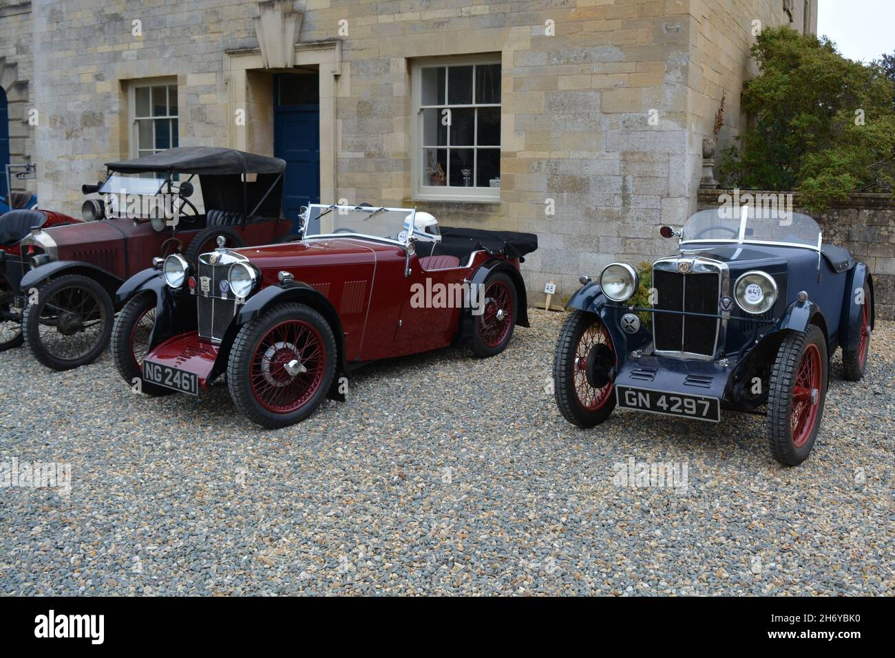 MG's im Grimsthorpe Castle, nahe Bourne, vintage Speed Trials, 26. August 2018 Stockfoto