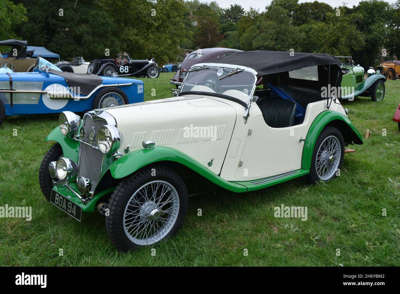 #54 Singer Le Mans 1934, Grimsthorpe Castle, bei Bourne, Vintage-Speed-Testfahrten, 26. August 2018 Stockfoto