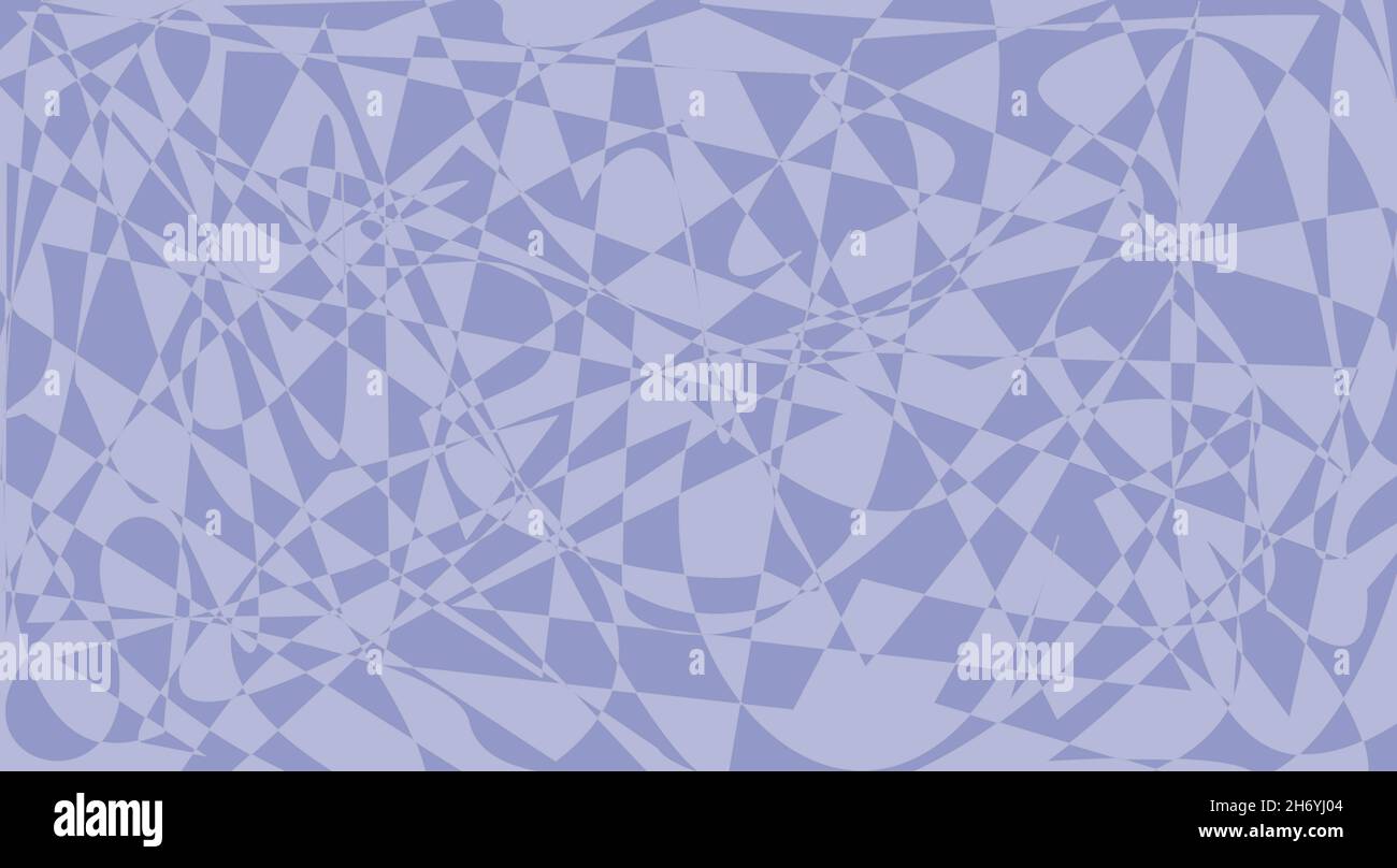 Hintergrund von zwei Schattierungen von lila mit geschnitzten geometrischen lockigen verschiedenen Formen Stockfoto