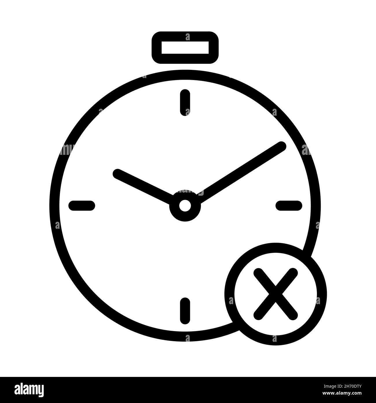 Zeitsymbol. Uhr-Piktogramm. Symbol für schnelle Lieferung im Internet.  Linienhub. Isoliert auf weißem Hintergrund. Vektor EPS10 Stockfotografie -  Alamy