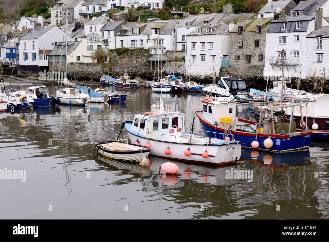 Polperro Fischerdorf in cornwall Stockfoto