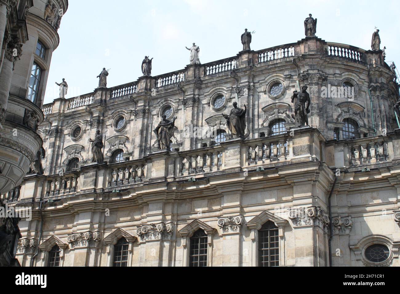 Detailansicht der Hofkirche in Dresden Stockfoto