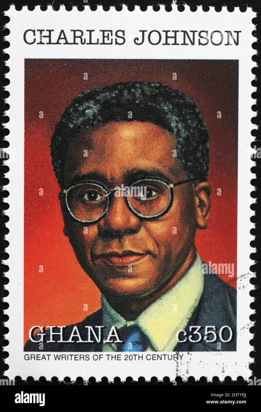 Charles Richard Johnson Porträt auf Briefmarke Stockfoto