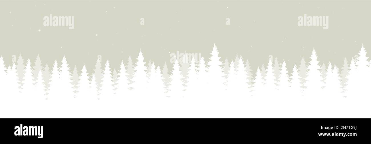 EPS 10 Vektor Datei mit Weihnachten Natur Landschaft Hintergrund mit Schnee, Tannen und farbigen Hintergrund Stock Vektor