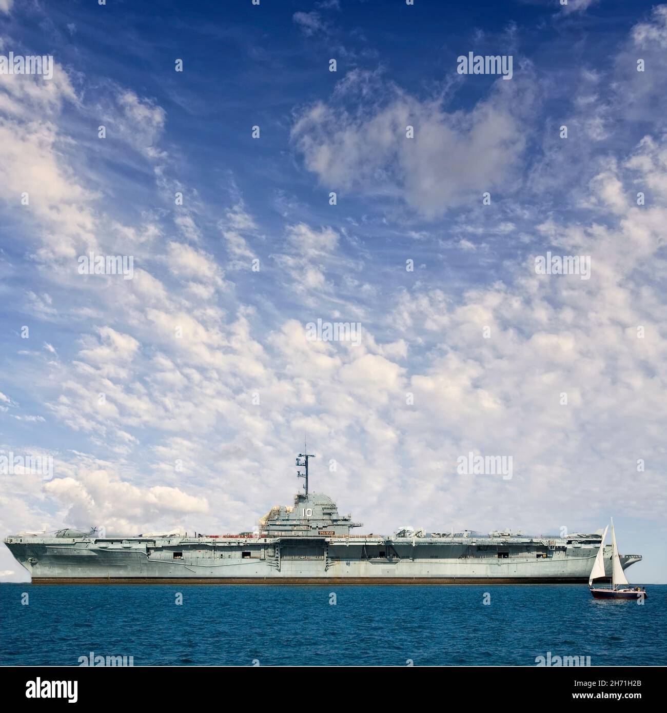 USS Yorktown Charleston SC USA. Dieses Boot ist ein Flugzeugträger aus dem zweiten Weltkrieg 1942. Stockfoto