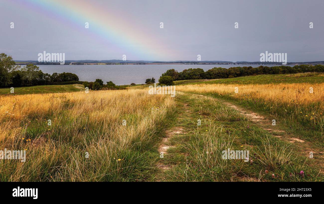 Wanderweg auf der Insel Rügen Stockfoto