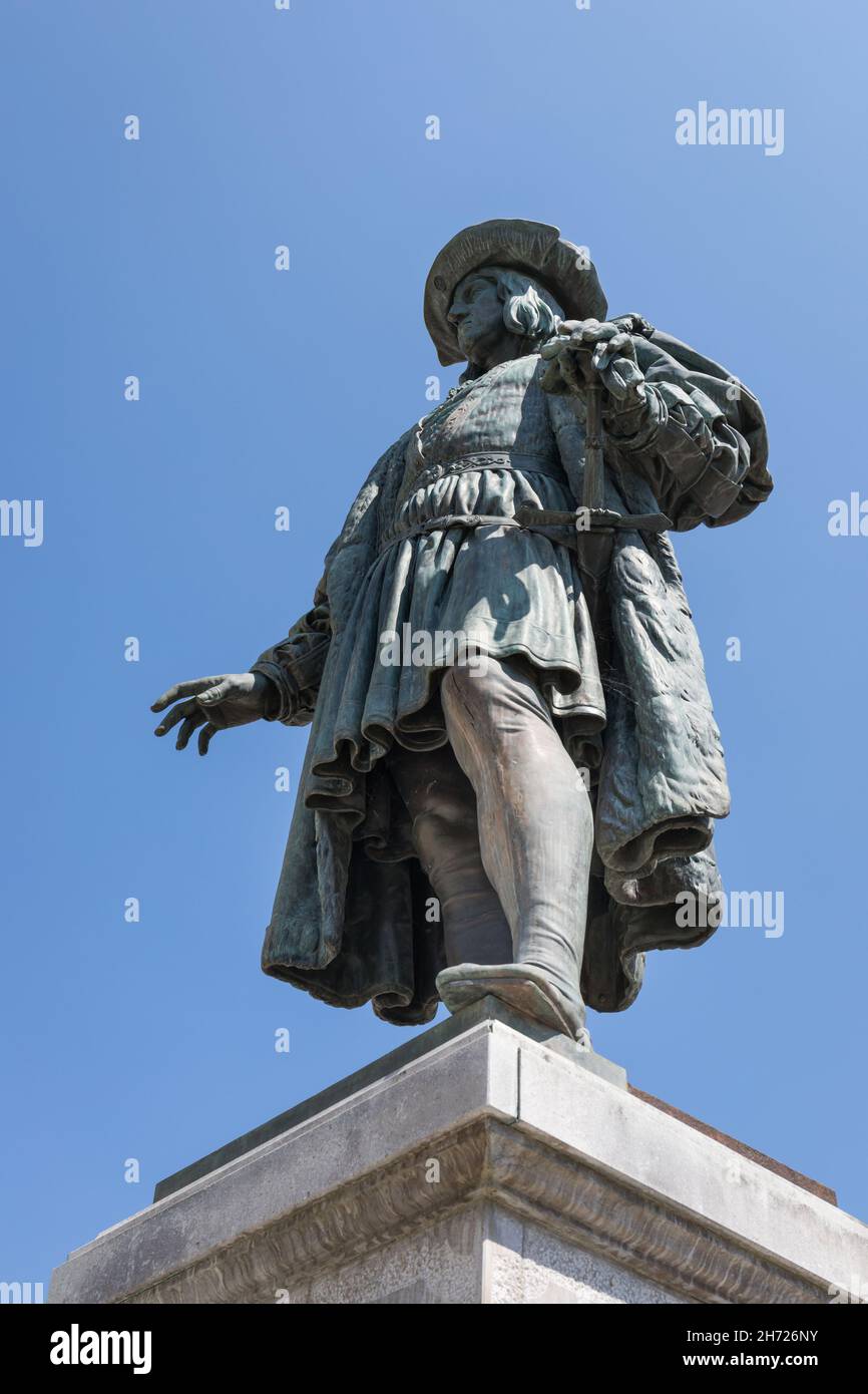 Statue von Kaiser Maximilian I. in Cormons, Friaul Julisch Venetien, Italien Stockfoto