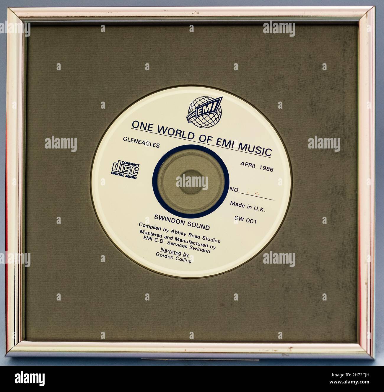 Eine Präsentations-CD anlässlich der Gleneagles Sales Conference in Schottland im Jahr 1986. Stockfoto