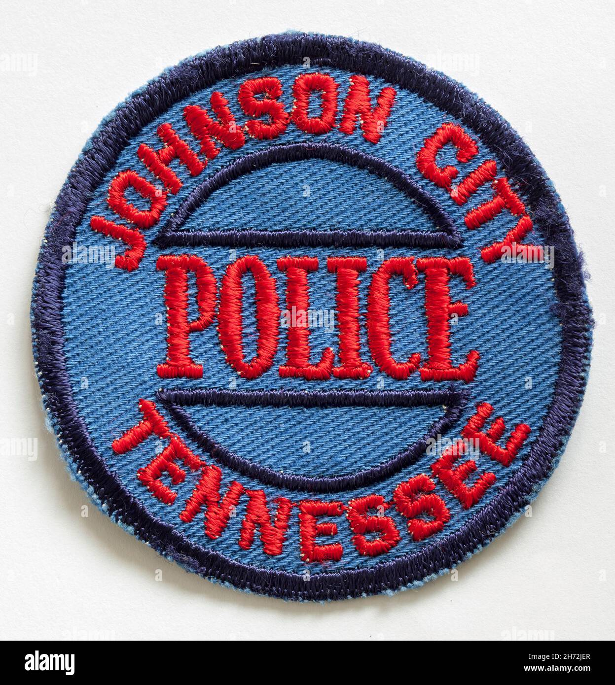 Vintage JOHNSON CITY Police Uniform Patch Abzeichen Stockfoto
